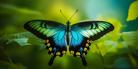 Closeup shot of a beautiful butterfly ,Macro Beauty Closeup of a Stunning Butterfly