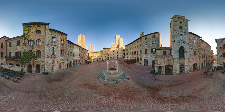 Fototapeta Aerial view an San Gimignano. Tuscany, Italy