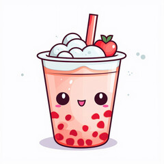 kawaii bubble tea clip art 