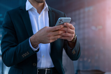 Businessman using mobile phone