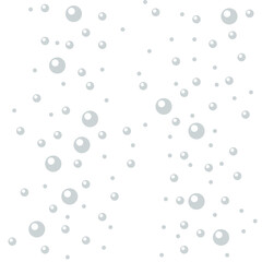 Seamless monochrome pattern with grey bubbles on a white background, water wallpaper, print, textile, wrapping.