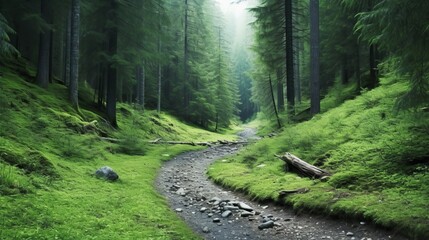 Fototapeta premium photo of a serene forest clearing