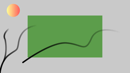 Green Mountain - Vector Art
