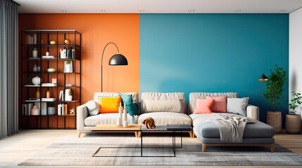 Modern living room in a modern house