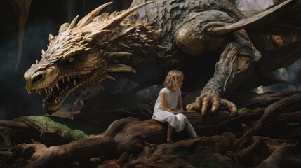 siegfried and the dragon - obrazy, fototapety, plakaty