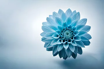 Deurstickers abstract blue flower © juni studio