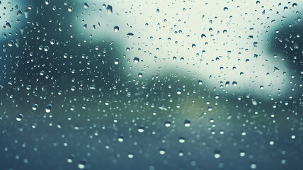 Fototapeta premium Raindrops on window glass.