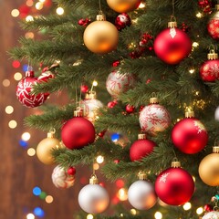 Close up of a Christmas tree with Douglas.