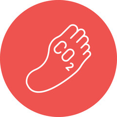 Carbon Footprint Icon