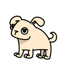 cute puppy cartoon drawing transparent background vector illustration