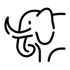 elephant Line Icon