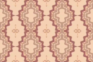 Ikat Damask Paisley Embroidery Background. Ikat Pattern Geometric Ethnic Oriental Pattern traditional.aztec Style Abstract Vector illustration.design for Texture,fabric,clothing,wrapping,sarong.