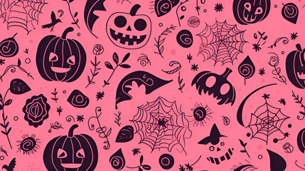 Halloween Pink Backgrounds Images | Generative AI