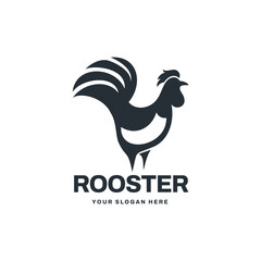Rooster vintage logo vector icon illustration