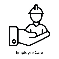 Employee Care vector  outline Icon Design illustration. Human Resources Symbol on White background EPS 10 File 