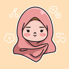 Cute Hijabi Girl Illustration