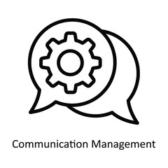 Communication Management vector  outline Icon Design illustration. Human Resources Symbol on White background EPS 10 File 