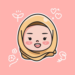 Cute Hijabi Girl Illustration