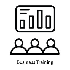 Business Training vector  outline Icon Design illustration. Human Resources Symbol on White background EPS 10 File 