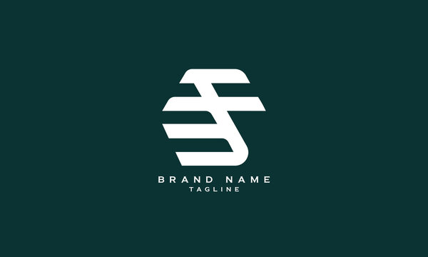 FTS, FST, TFS, TSF, STF, SFT, FF, Abstract initial monogram letter alphabet logo design