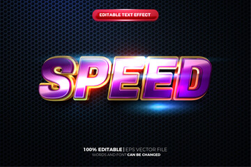 Speed esport blue glow cinematic 3d editable text effect © agungkreatif