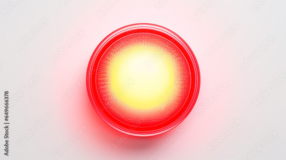 Aufkleber red light fluorescent button isolated on the background of computer graphics website design