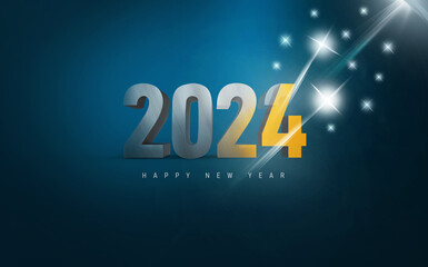 Happy new year eve 2024 Christmas stars silvester.  New Year's Eve 2024.