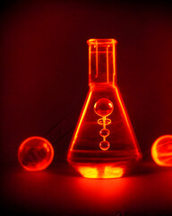 red vaсcine, medical science laboratory, alien technology of experimental medicine, chemistry and research