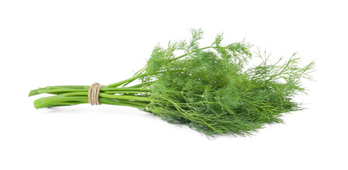 Bunch of fresh dill isolated on white