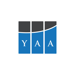 YAA letter logo design on white background. YAA creative initials letter logo concept. YAA letter design.