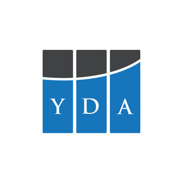 YDA letter logo design on white background. YDA creative initials letter logo concept. YDA letter design.
