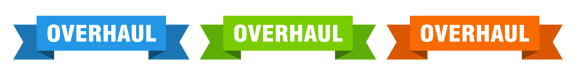 overhaul ribbon. overhaul isolated paper sign. banner