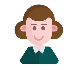 illustration of a smiling teacher