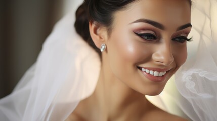 Radiant Bride: Beautiful Makeup with Shimmers and Pastel Hues - Full Face Makeup, Eye Makeup, Bridal, Bride, Wedding, Wedding Dress, Veil, Mascara, Eyeliner, Eyeshadow, Lipstick, Bronzer, Highlighter