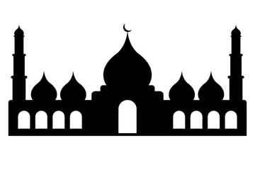 vector mosque silhouette illustration