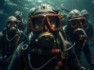 A group of scuba divers