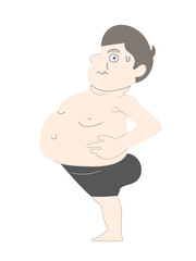 ダイエット　太る　痩せる　男性　セット素材