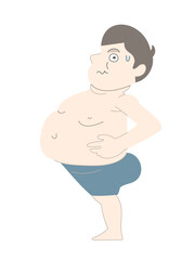 ダイエット　太る　痩せる　男性　セット素材