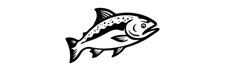 Fish illustration isolated on white background