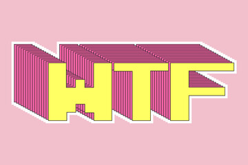 vector wtf text style effect design