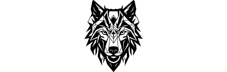 wolf vector black and white background
