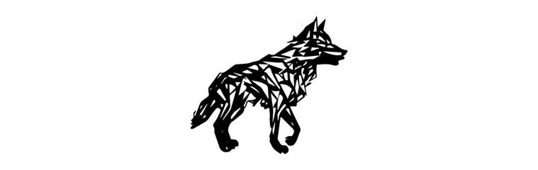 wolf vector black and white background