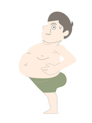 ダイエット　太る　痩せる　男性　セット素材