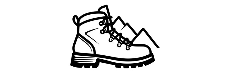 hand drawn illustration of a boot