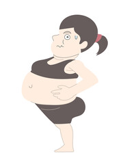 ダイエット　太る　痩せる　女性　セット素材