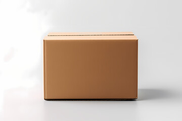 Brown box for food or goods on white a background