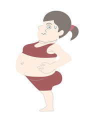 ダイエット　太る　痩せる　女性　セット素材