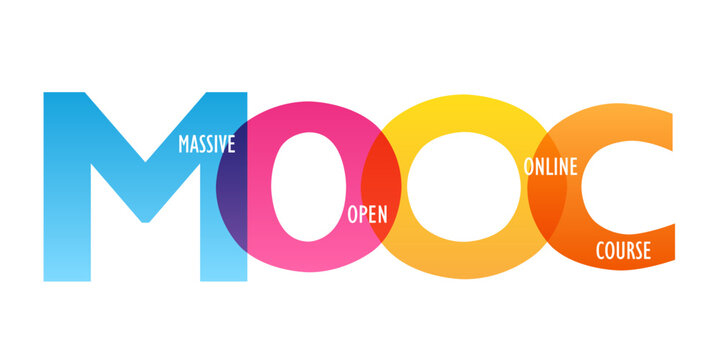 MOOC colorful vector typography banner