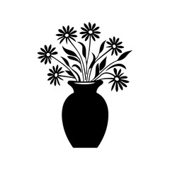 flower vase silhouette