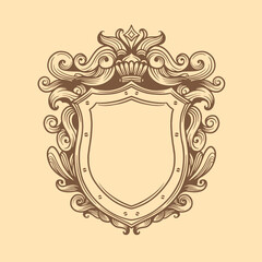 Heraldic Shield Ornament